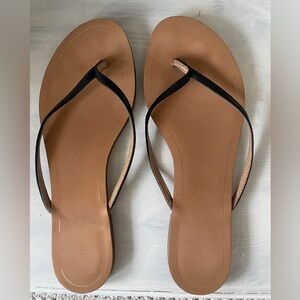 Banana Republic Tan and Black Women's Sandals